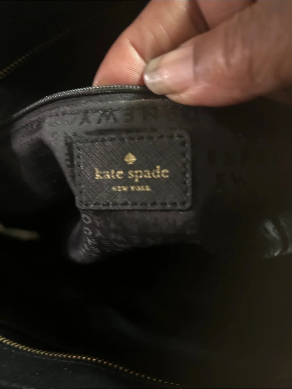 kate spade Black Saffiano Leather Tote Bag